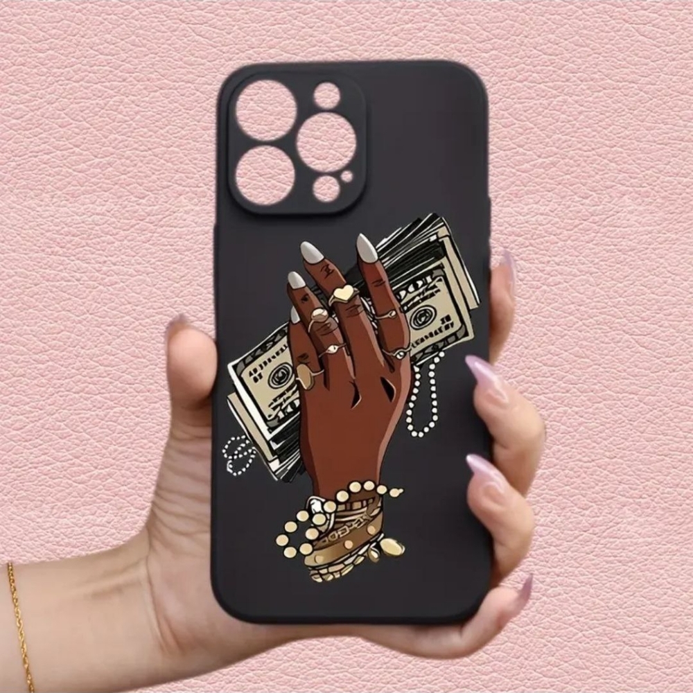 Creative Printed Phone Case For iPhone 15 Pro - BLACK-SALE